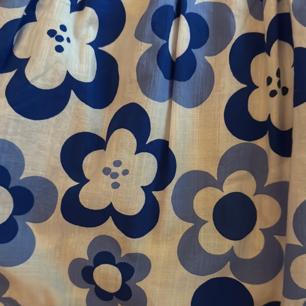 Next Floral Blue and White Dress - Picture 3 of 4